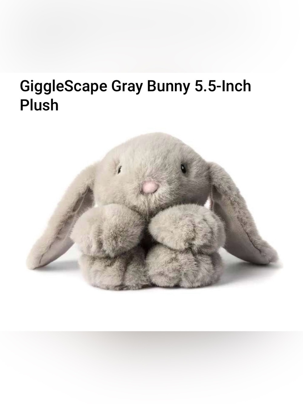 GiggleScape Gray Bunny 5.5-Inch Plush
